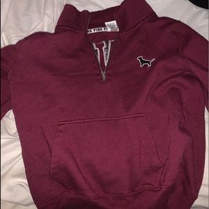 vs pink quarter zip